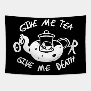 Tea or Death Dark Version Tapestry