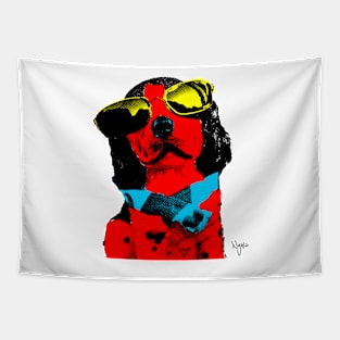 POP ART COOL STAR DOG Tapestry