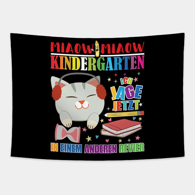 Einschulung Schulkind Katze Tapestry by Lin-Eve