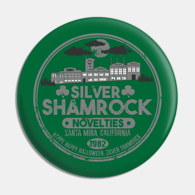 Silver Shamrock Novelties Factory Pin by carloj1956