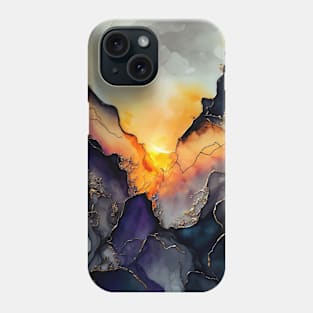 Sunset Shine - Abstract Alcohol Ink Resin Art Phone Case