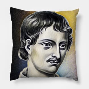 Giordano Bruno Yellow Portrait | Giordano Bruno Artwork 9 Pillow