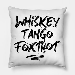 WTF - Whiskey Tango Foxtrot. Funny Pilot Phonetic Alphabet Pillow