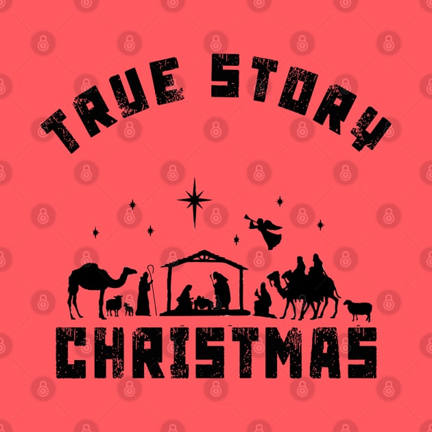 true story christmas manger nativity scene by TOPTshirt
