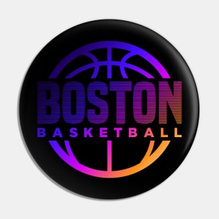 Boston Basketball Pin