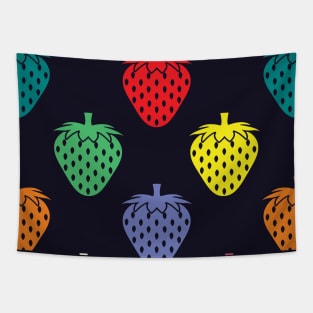 Colorful Strawberry Fruit Pattern Tapestry