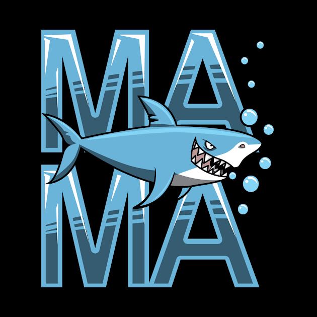 'Mama Shark' Awesome Shark Matching Family Gift by ourwackyhome