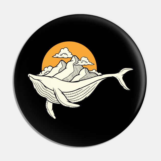 Humpback Whale Pin by ArtsySoul