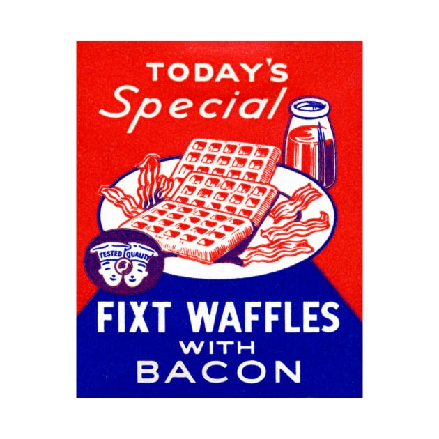 Vintage Waffles and Bacon by historicimage