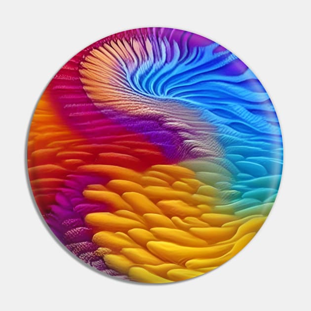 Feathered Flow Abstract Design Pin by ArtistsQuest