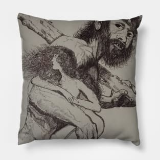 Caveman Carries Woman Pillow