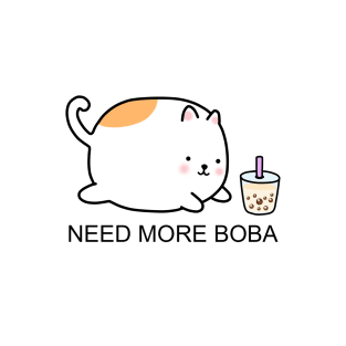 Chubby Boba Cat Needs More Boba! T-Shirt