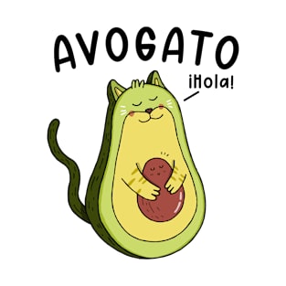 Avogato Cat Design T-Shirt