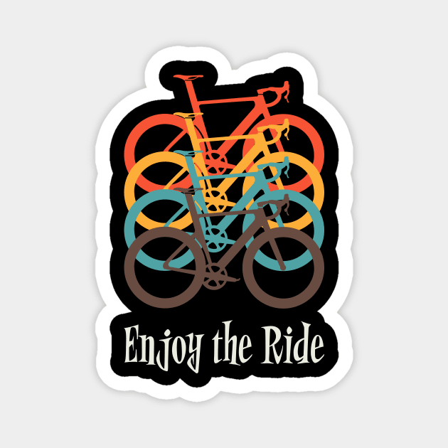 Enjoy the Ride Cycling Magnet by RoeArtwork