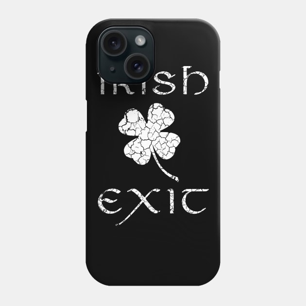 Irish Exit White Clover Design Phone Case by HighBrowDesigns