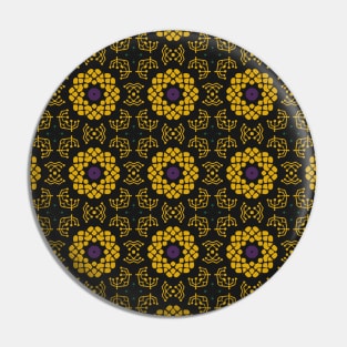 Yellow geometric design Pin