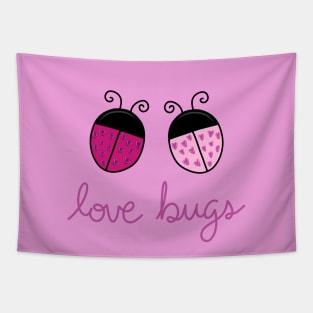 Love Bugs Cartoon Ladybugs Pair, made by EndlessEmporium Tapestry