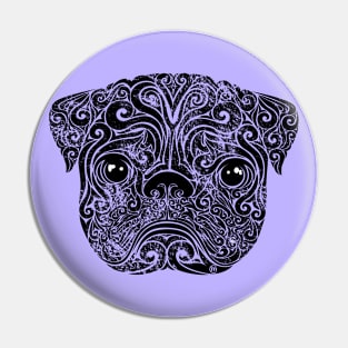 Swirly Pug Pin