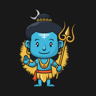 shiva god india cartoon T-Shirt