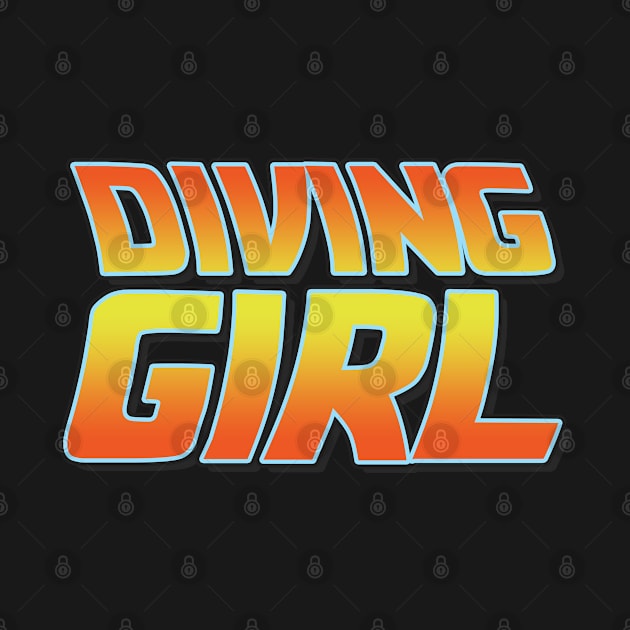 Diving girl vintage design. Perfect present for mom mother dad father friend him or her by SerenityByAlex