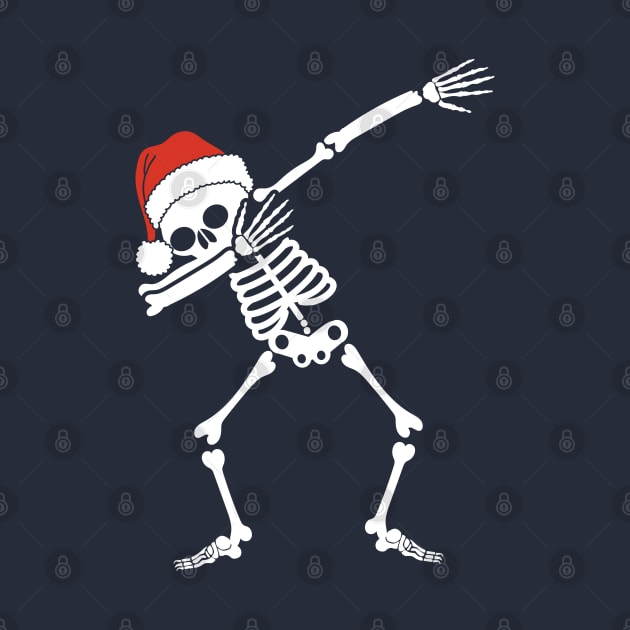 Dabbing Skeleton With Santa Hat by Hobbybox