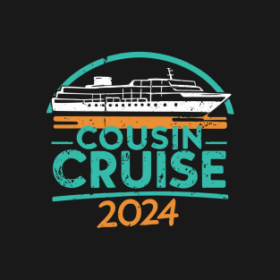 Funny Cousin Cruise 2024 Retro Family Matching Reunion Trip T-Shirt