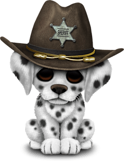 Cute Dalmatian Puppy Sheriff Magnet