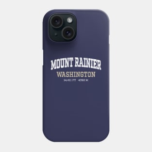 Mount Rainier Washington 14er White Vintage Arch Phone Case