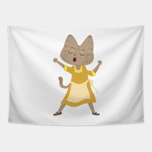 Waitress cat Tapestry