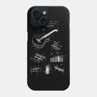Guitar Player Gift Takamine Patent Blueprint Phone Case