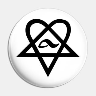 Bam Margera Heartagram HIM Adio Pin