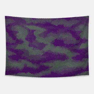 Halftone camouflage pattern face Tapestry