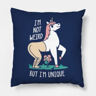 Half Human Half Unicorn (Dark Version) Pillow