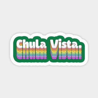 Chula Vista, CA \/\/\/\ Retro Typography Design T-Shirt Magnet