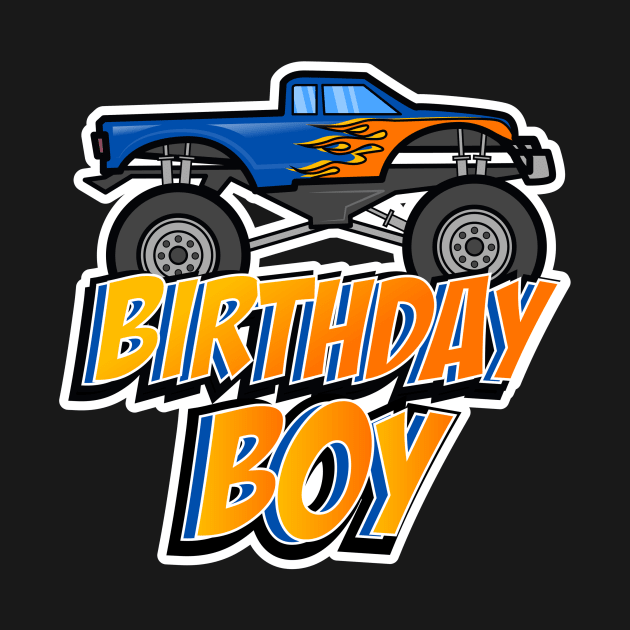 Birthday Boy Monster Truck by LetsBeginDesigns