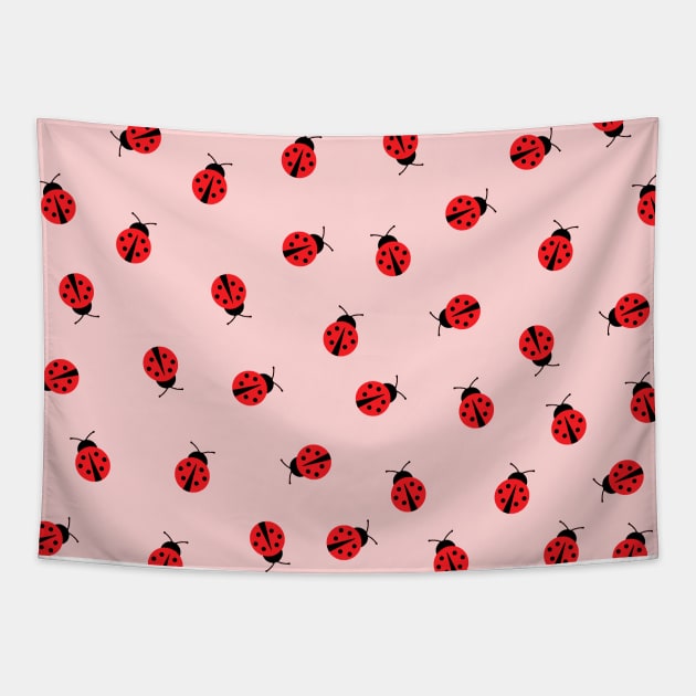 Cute Ladybug Pattern Tapestry by kapotka