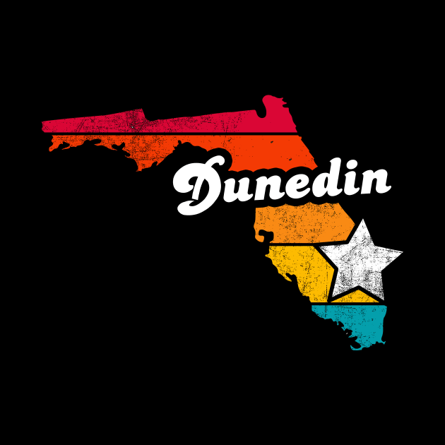 Dunedin Florida Vintage Distressed Souvenir by NickDezArts