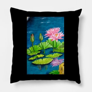 water lilies Pillow