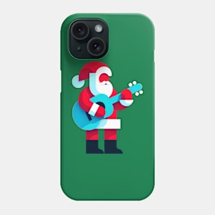 Santa playing the Guitar Phone Case