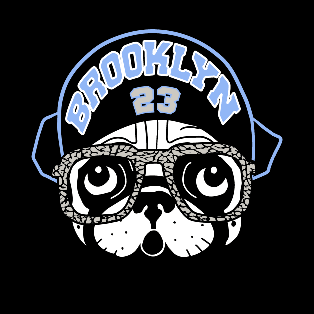 Brooklyn Spike Pug Elephant Skin Carolina Blue Jordan Retro by FireflyCreative