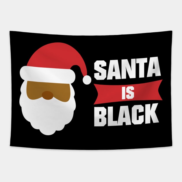 Funny Black Santa Claus Ethnic Tapestry by blackartmattersshop