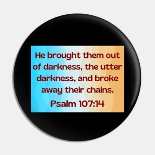 Bible Verse Psalm 107:14 Pin