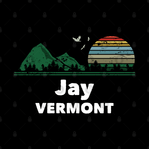 Mountain Sunset Flying Birds Outdoor Jay Vermont by greenrepublicmerch