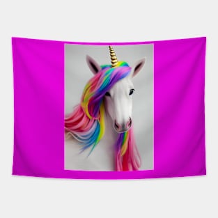 Cute Colorful Rainbow Unicorn Tapestry