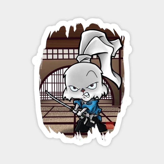 Usagi Yojimbo Paint Swash Magnet by steviezee