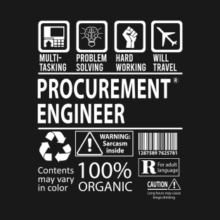 Procurement Engineer T Shirt - MultiTasking Certified Job Gift Item Tee T-Shirt