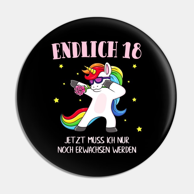 Endlich 18 Frauen Damen 18. Geburtstag Pin by Foxxy Merch