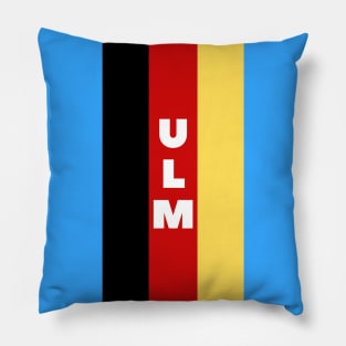 Ulm City in German Flag Vertical Pillow