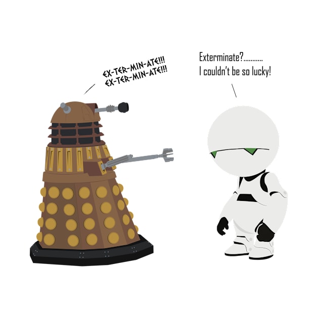 Dalek Marvin mashup by JSKerberDesigns