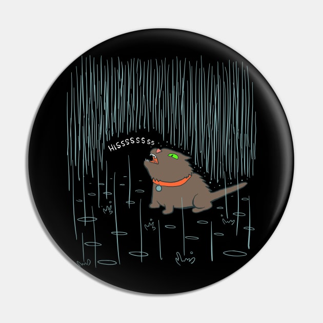 Rain Cat Pin by tommartinart